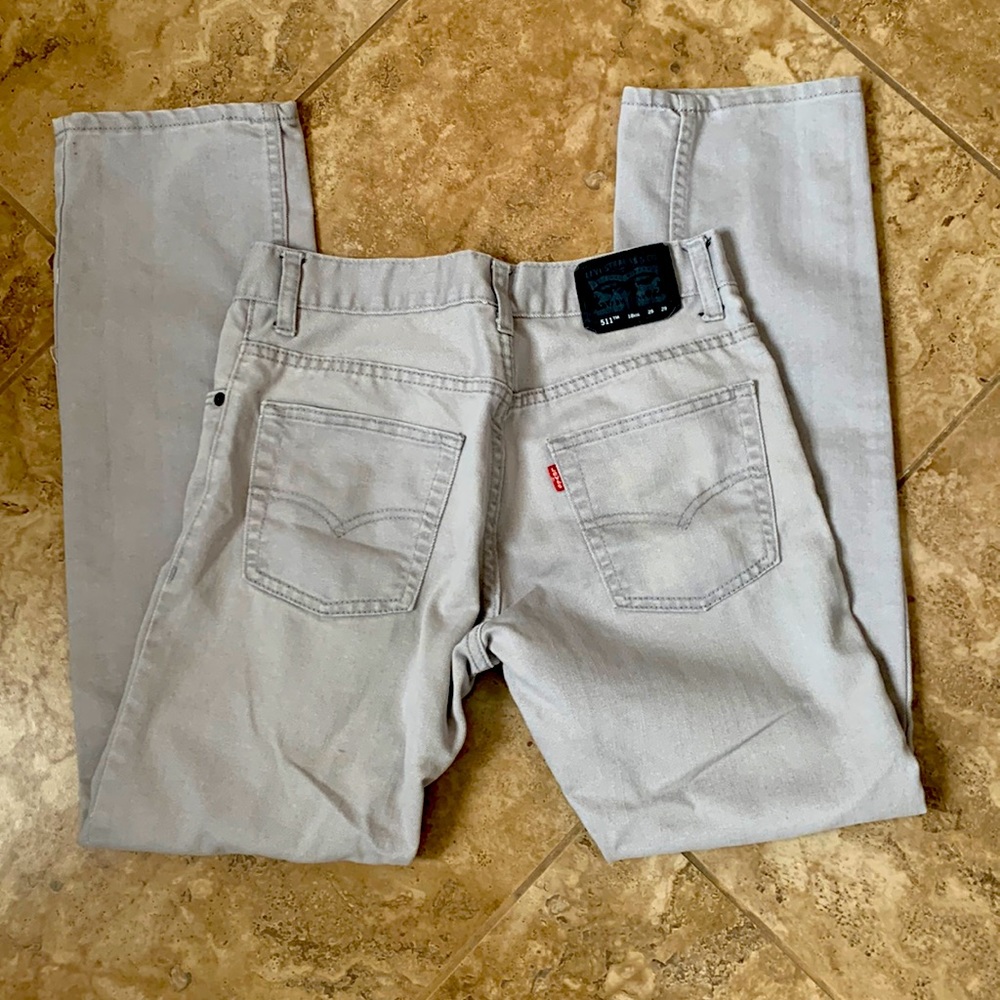 Levi Grey Denim Jeans 511 Slim SZ 29